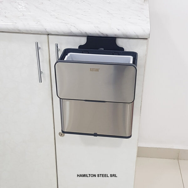 Tacho De Basura Para Cocinas 6 Litros Acero Inoxidable Colgante