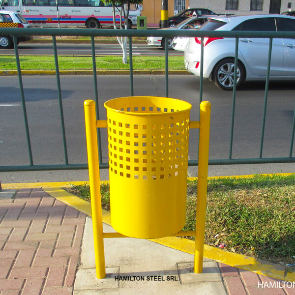 Tachos Para Parques Microperforado Acero De Colores